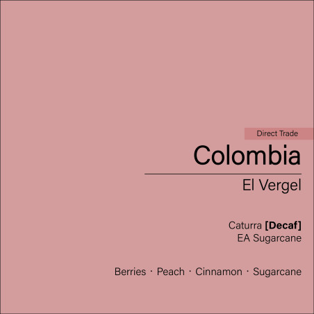 Colombia El Vergel Decaf (EA Sugarcane)