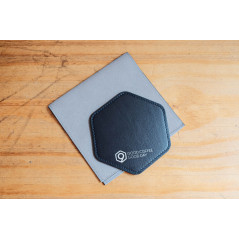 Leather Coaster (Navy)